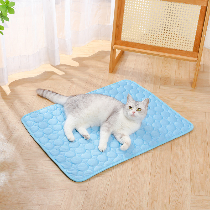 Amazon tapete de seda gelo para animais de estimação, tapete de verão para animais de estimação, canil, cachorro, gato,