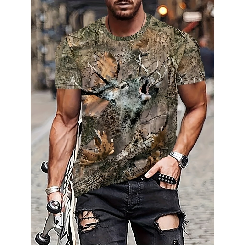 Camiseta masculina confortável de manga curta, camiseta estampada roupas de verão masculinas, roupas masculinas