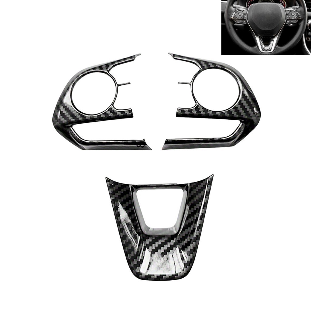 Kit De Capa De Volante Em Fibra De Carbono-Para Toyota Corolla E210 RAV4 XA50 Hybrid 2020-2024