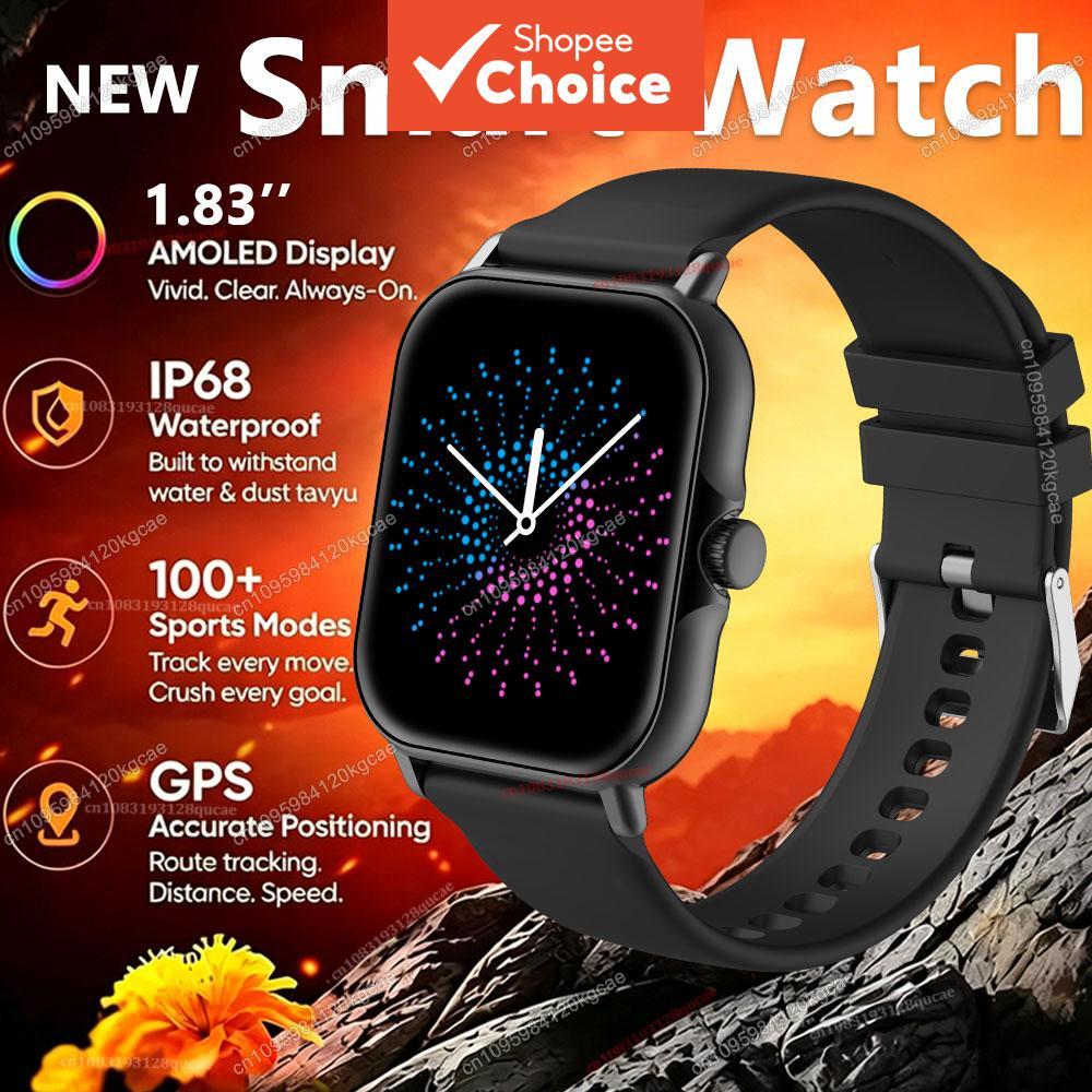 Novo Smartwatch com Tela 2,01'' Chamada Bluetooth Alerta de Mensagens Música Modo Esportivo Relógio Inteligente Presente