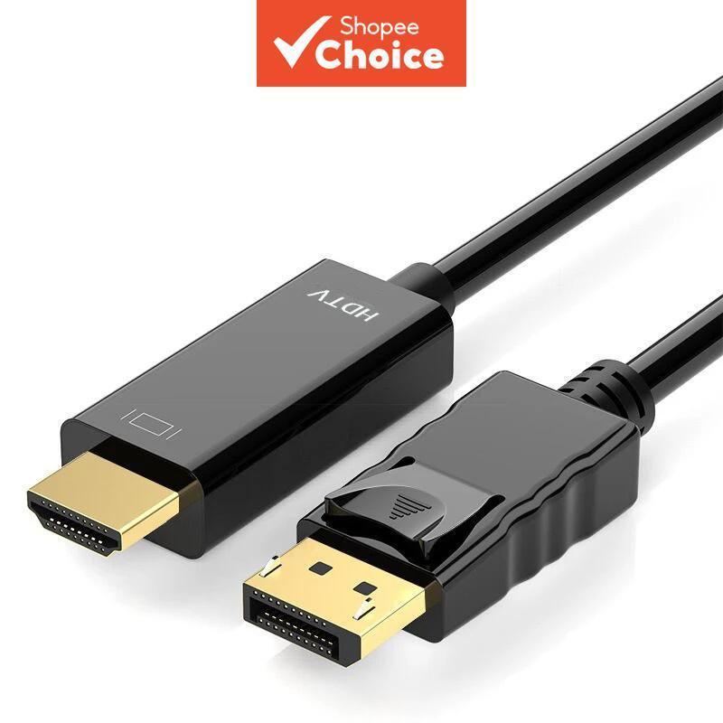Cabo DisplayPort 1.8m para HDMI 1080P DP 1.2 para Adaptador HD para PC Laptop Dell