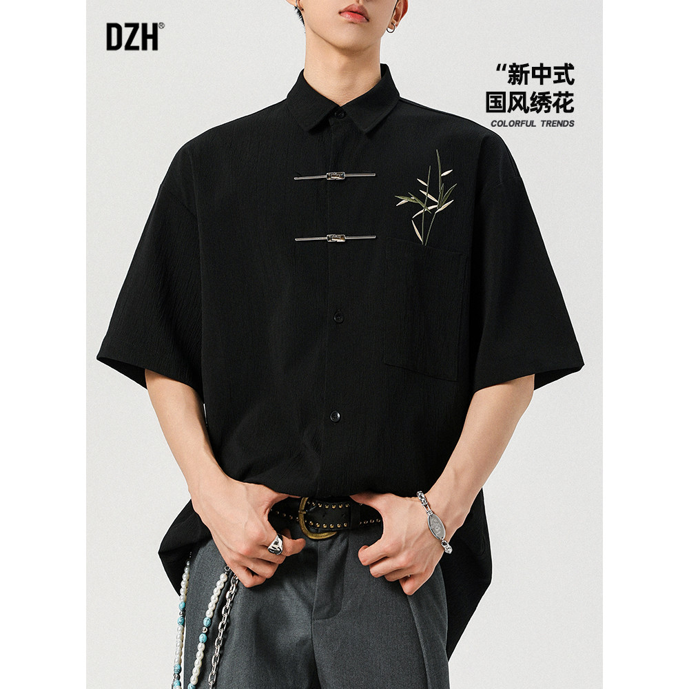 Novo estilo chinês camisa masculina estilo chinês roupas masculinas 2026 novo estilo nacional na moda topo roupas de noi