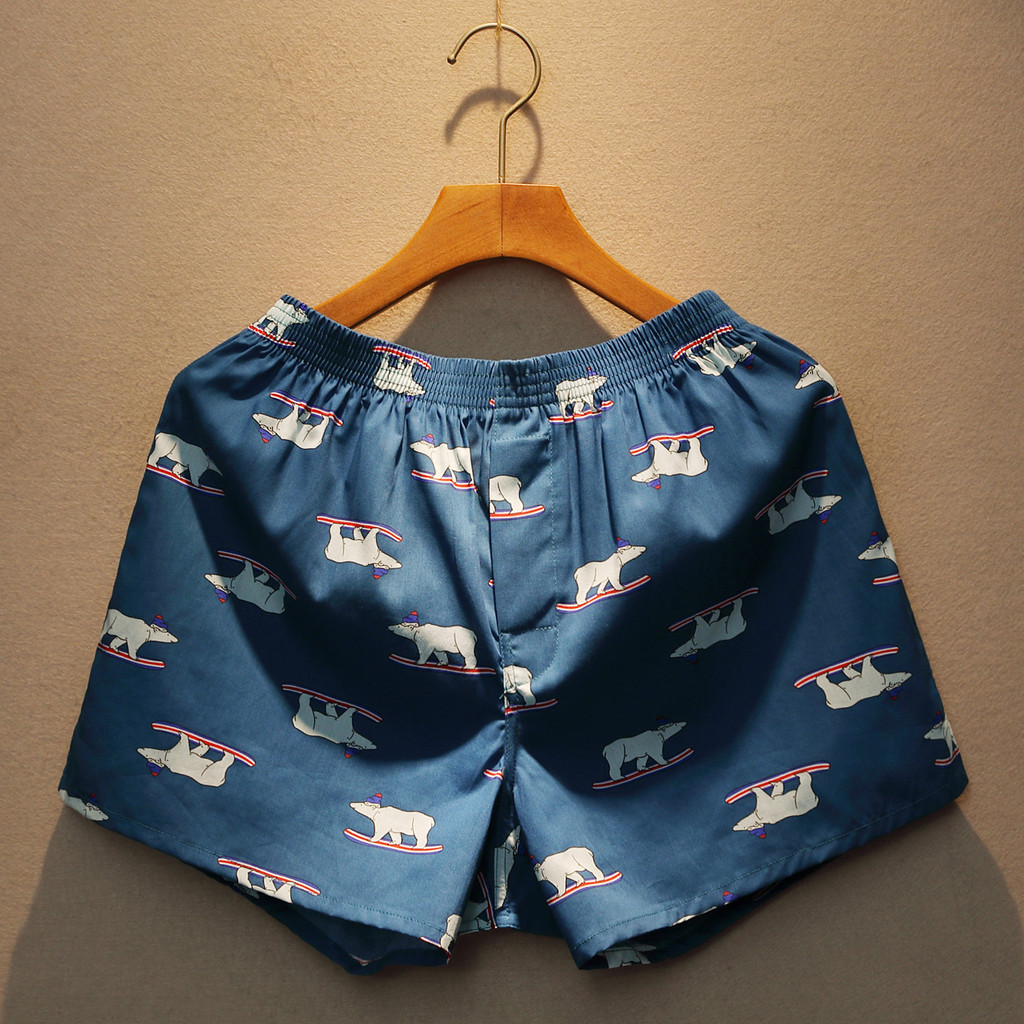 Roupa interior masculina solta algodão puro respirável seta calças casa Casual boxer calças grandes na moda esportes box
