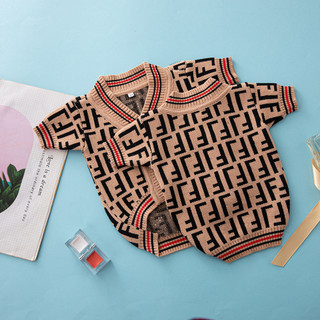 Novo estilo pronto estoque duplo F Cardigan Street Wear camisola para animais de estimação Chihuahua Pomeranian pequeno 