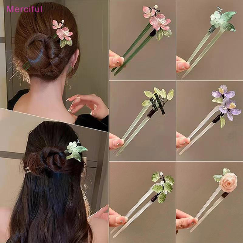 Moda em forma de U acrílico flor hairpin acessórios de cabelo de casamento acessórios de jóias adequado para PWO2