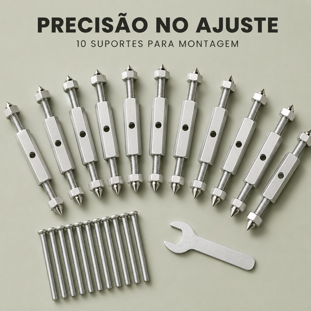Kit 10 Hastes de Reparo para Caixa de Tomada 4x2, Instalação Simples e Ajustável