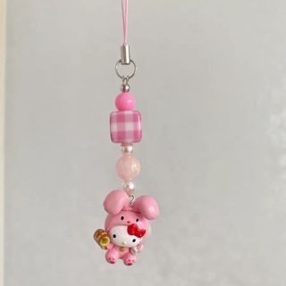 Zhaofu Kitty Kitty Pequeno Pingente Original Rosa Bonito Coelho ccd Cordão Corrente para Celular