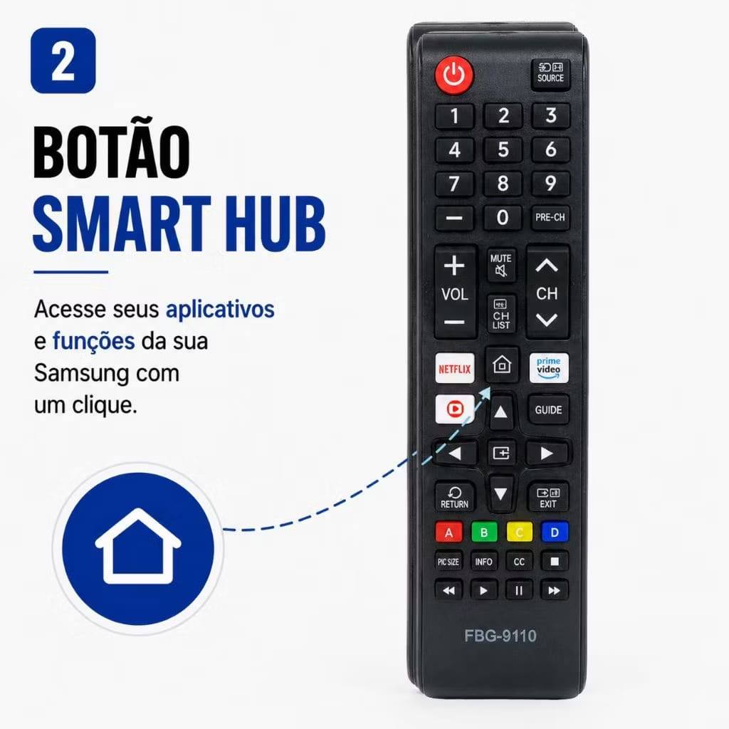 Samsung Smart 4K Controle Remoto Compatível com TVs