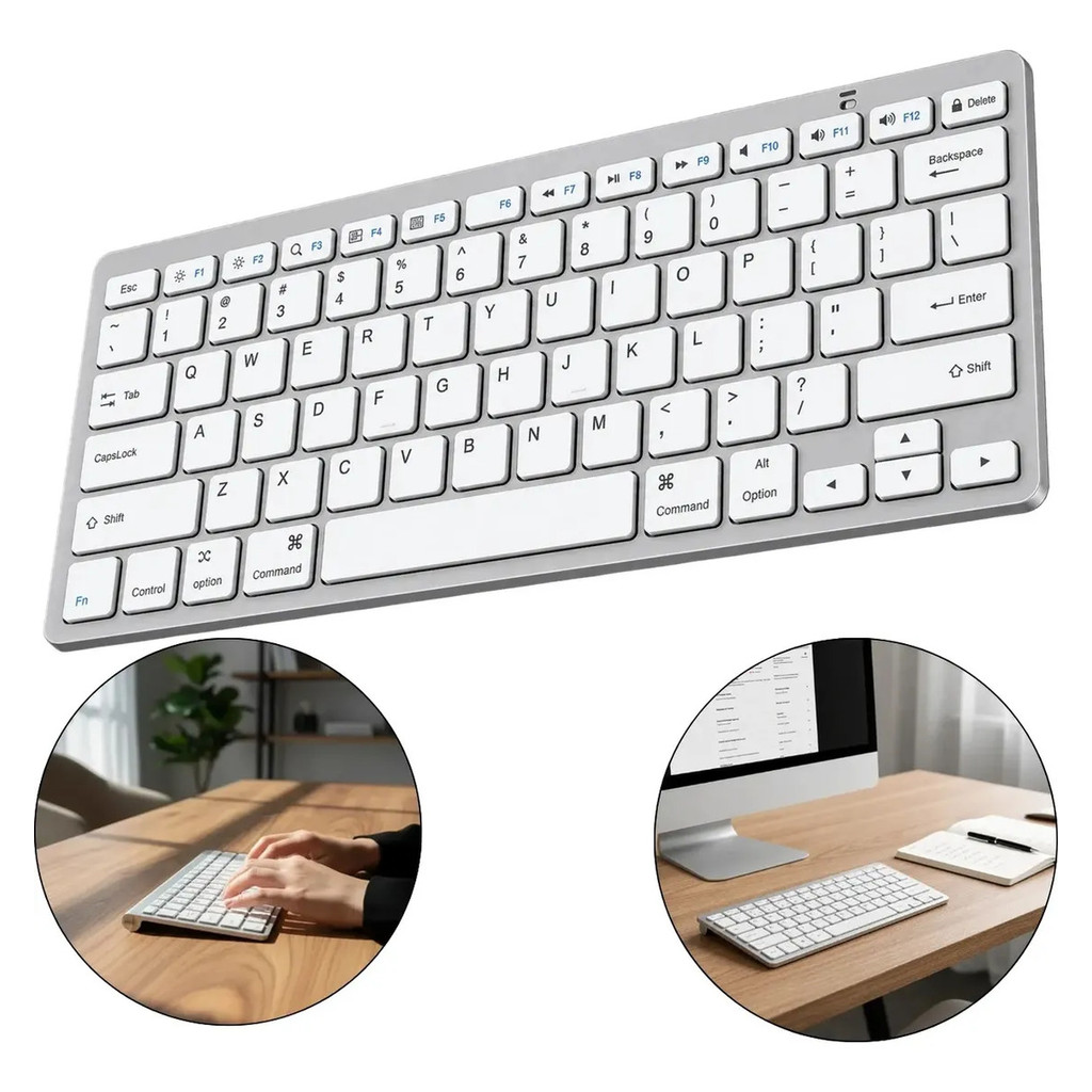 Mini Teclado Sem Fio Bluetooth Slim Notebook Tablet Celular