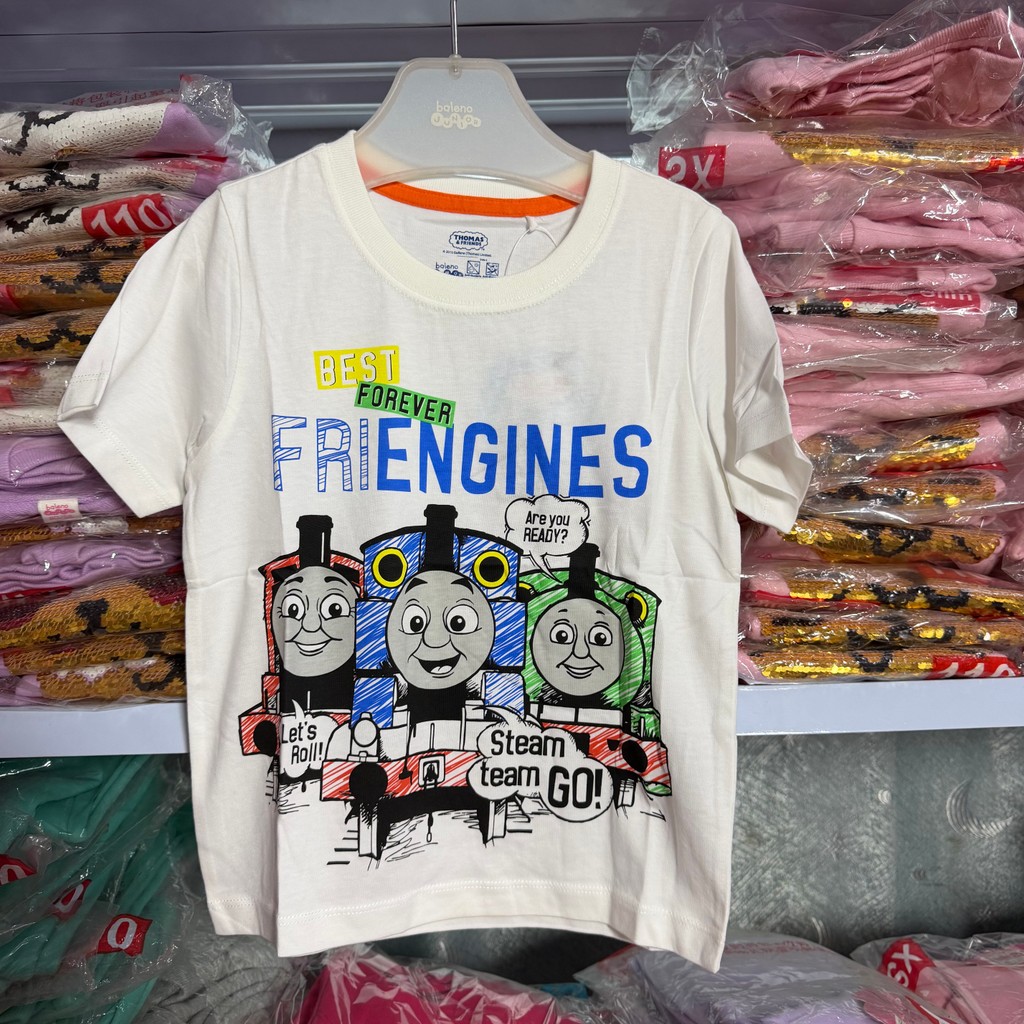 Benilo verão novo produto meninos puro algodão manga curta camiseta dos desenhos animados impresso em torno do pescoço m