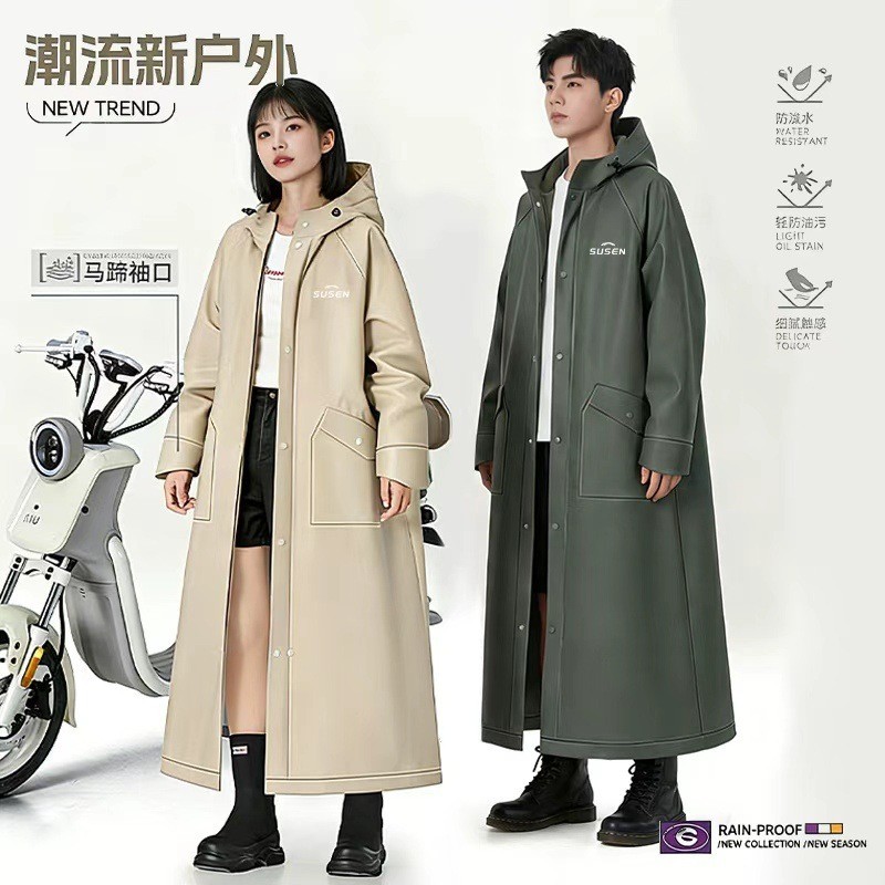 Adulto exterior usar corpo inteiro de uma peça à prova de vento impermeável capa de chuva Takeaway Rider motocicleta equ