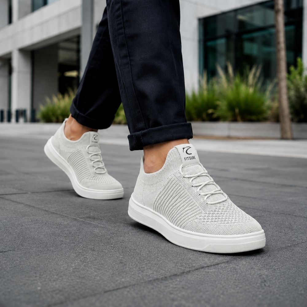 Tênis Masculino Em Knit Casual Leve Confortável Calce Fácil Dia a Dia Lançamento Top