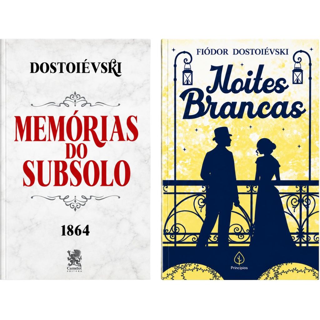 Kit 2 Livros Fiódor Dostoiévski | Memórias do Subsolo + Noites Brancas