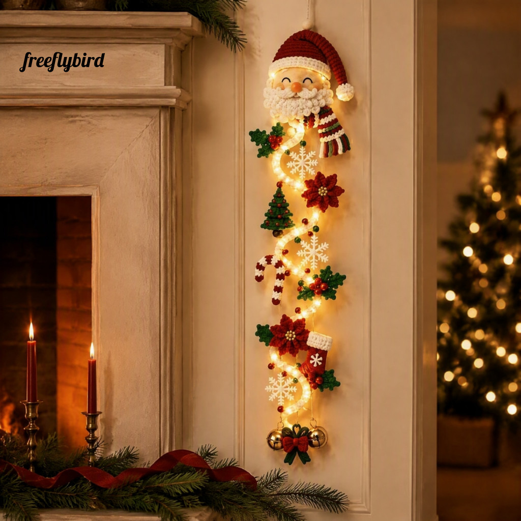 Fz 1 Conjunto De Decorações Aconchegantes De Varanda De Inverno , Enfeite De Natal Rústico Iluminado , Fácil De Pendurar