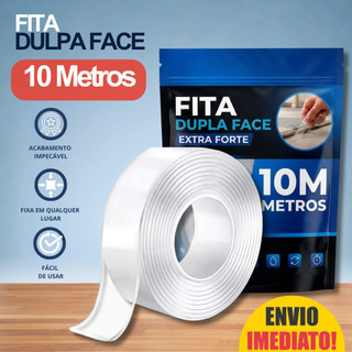 Fita Dupla Face Mágica Super Forte Auto Colante Lavável Gel Transparente Adesiva Cola na Parede 2m a 10m