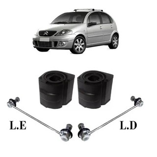 Kit 2 Bieletas + 2 Buchas Barra Estabilizadora C3 2003/2012