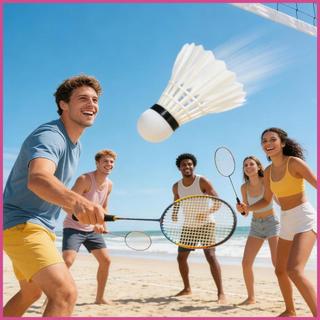 Petecas Badminton 6 Peças Prática Bola De Alta Velocidade Para Quintal Interno E Externo mubow1br