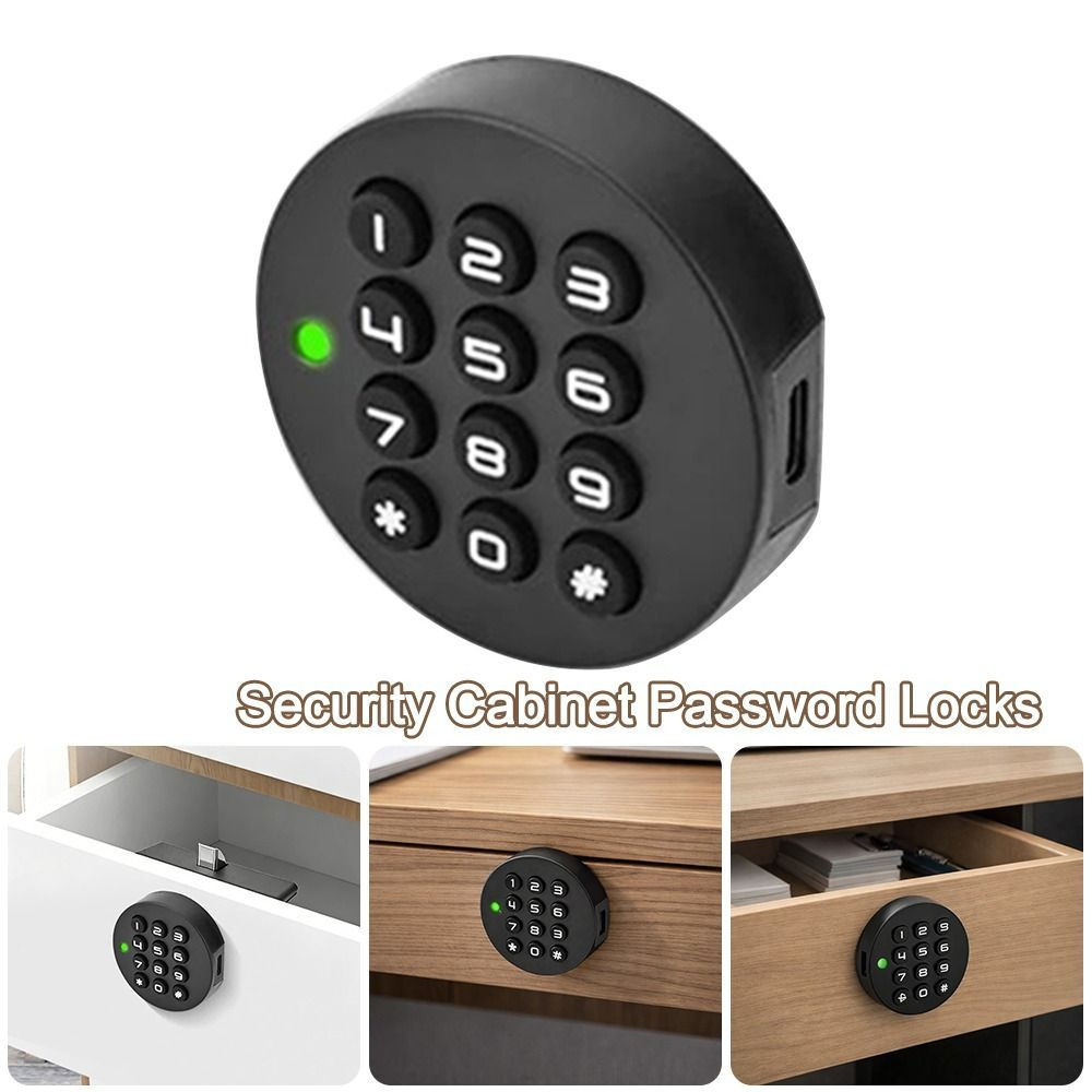 Fechadura Eletrônica de Senha para Armário, Teclado Digital com LED e Entrada de Emergência 5V