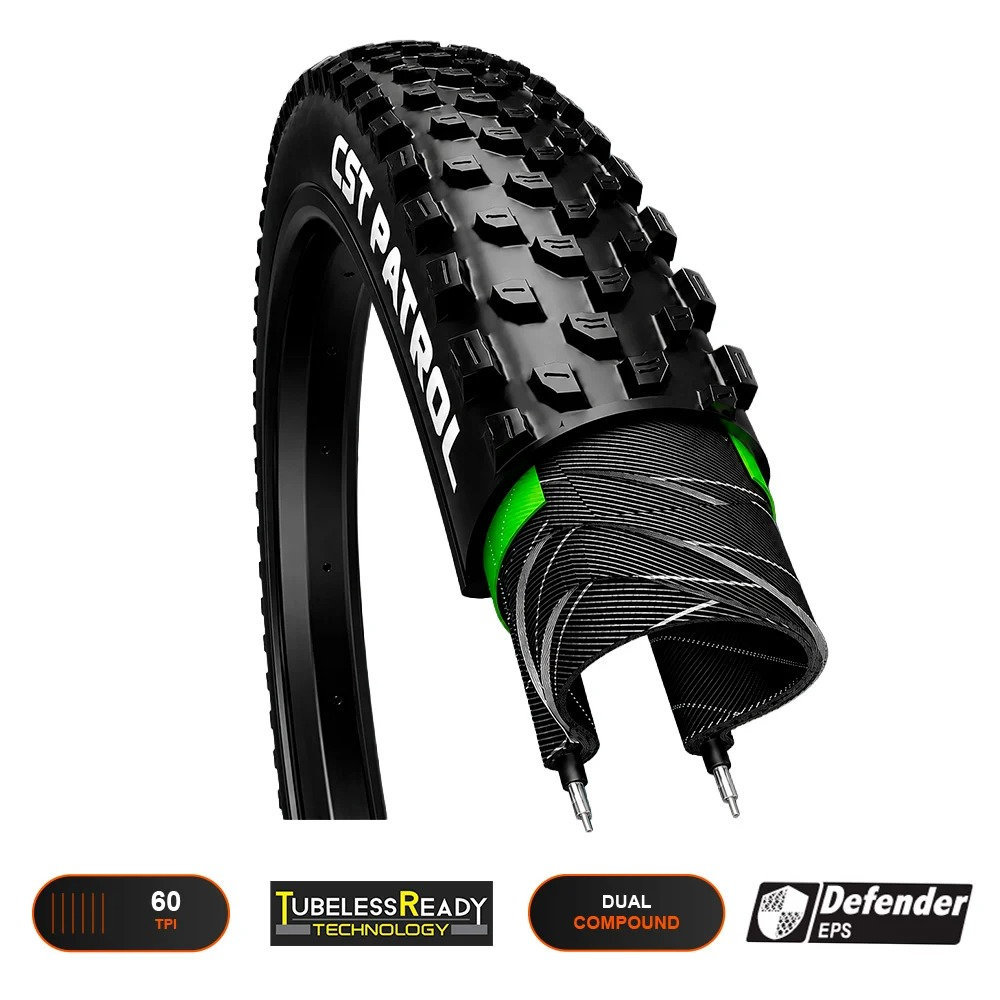Par de Pneus Mtb CST Patrol 29 x 2.30 Kevlar Tbl Preto