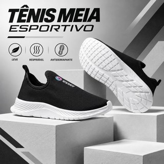 Tênis Meia Esportivo Feminino Leve Confortável Academia Caminhada Casual