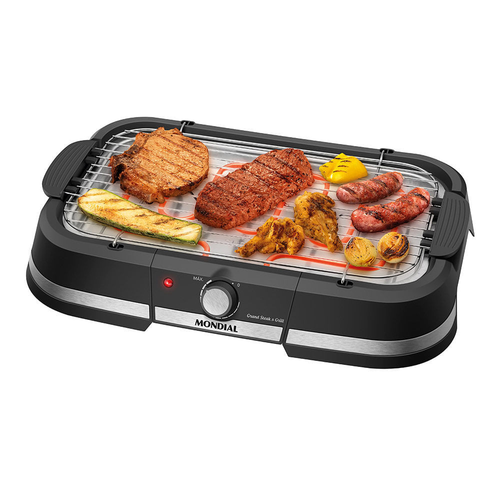 Churrasqueira Elétrica Mondial CH-08-BI 2000W Preto 127V