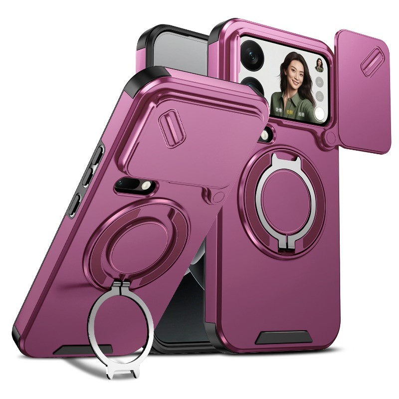 Para Xiaomi 18 Pro Max À Prova De Choque Híbrido Magnético Suporte Volta Caso Mi18pro 17 ProMax Slide Lente Câmera Armad