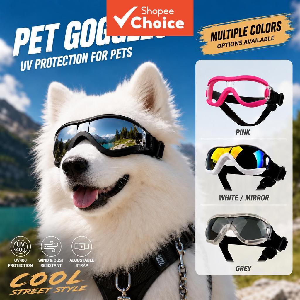 Óculos De Sol Para Cães De Estimação Uv400 À Prova De Vento Pequenos Teddy Bichon Corgi Equitação E Fotografia Ao Ar Liv