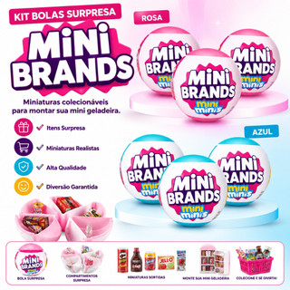 Bola Surpresa Mini Brands Fill The Fridge Miniaturas Brinquedo Mini Geladeira Colecionável