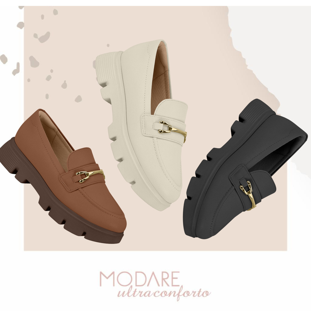 Sapato Mocassim Modare Tratorado Feminino Antiderrapante Confortável