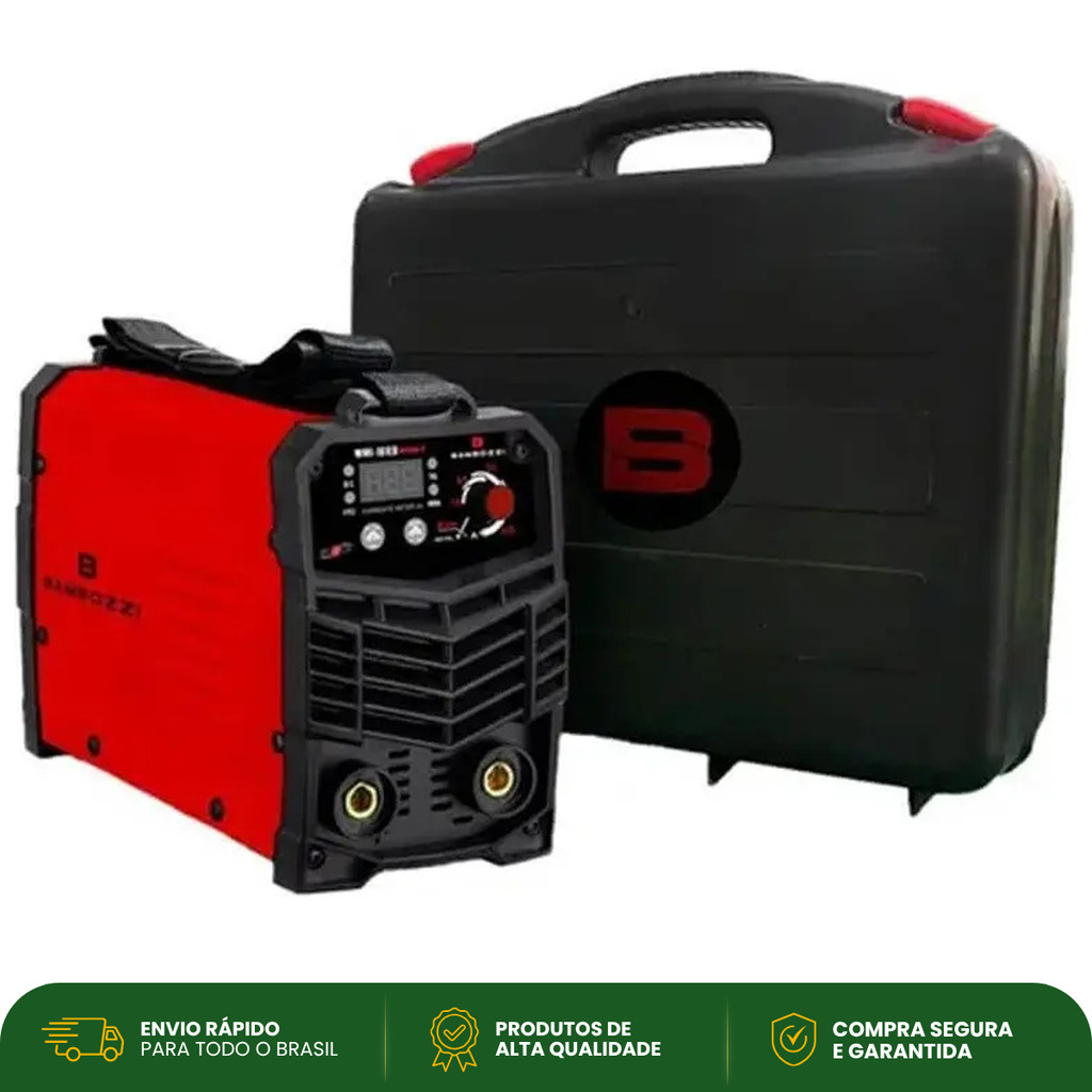 Inversora de Solda Bambozzi WMI 161ED Bivolt com Maleta e Acessórios