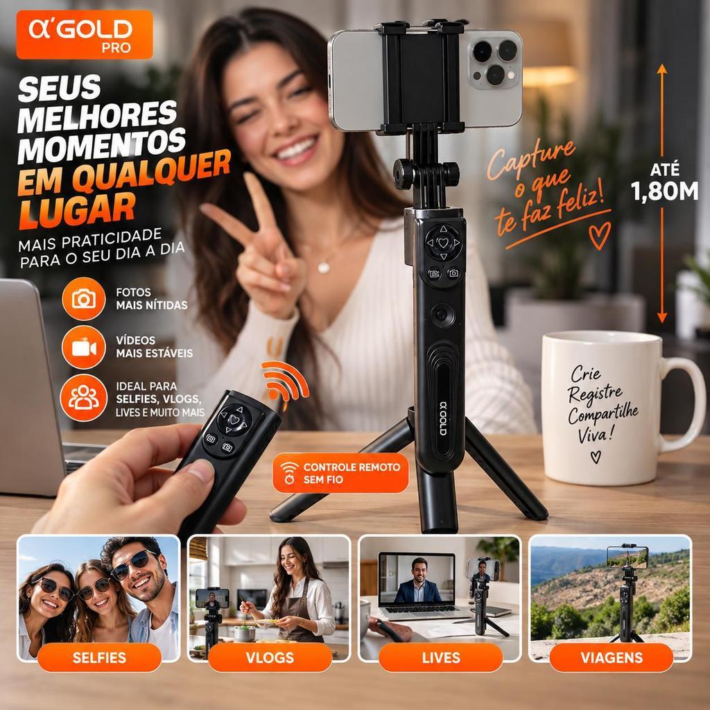 Tripe estabilizador com IA rastreamento facial inteligenre suporte para celular com câmera sem fio 360 graus