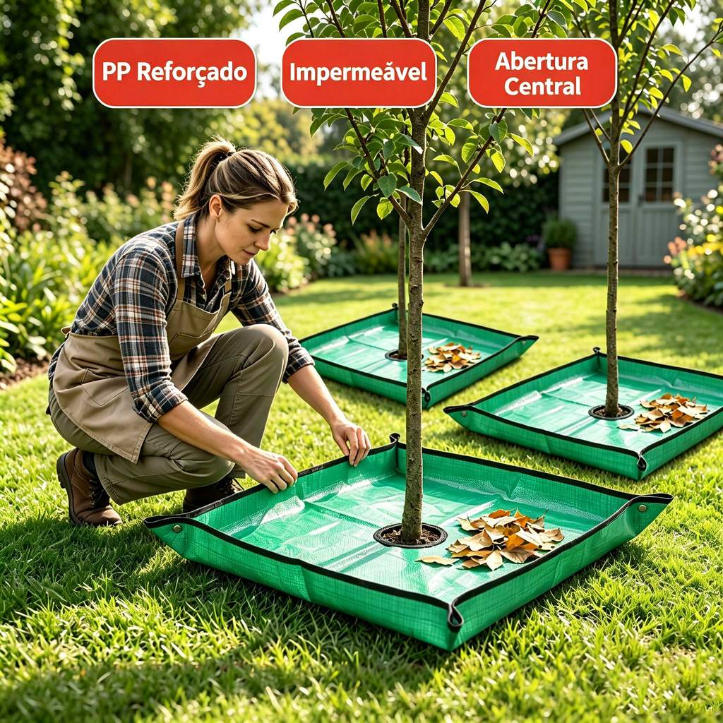 Tapete para coleta de folhas de árvores, tapete para reposição de solo em jardins, manta para coleta de folhas e frutos 