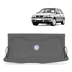Tampão Porta Malas Bagagito Gol 1996-2005 G2 G3 Cinza Com Cordinhas Furação Para Falante