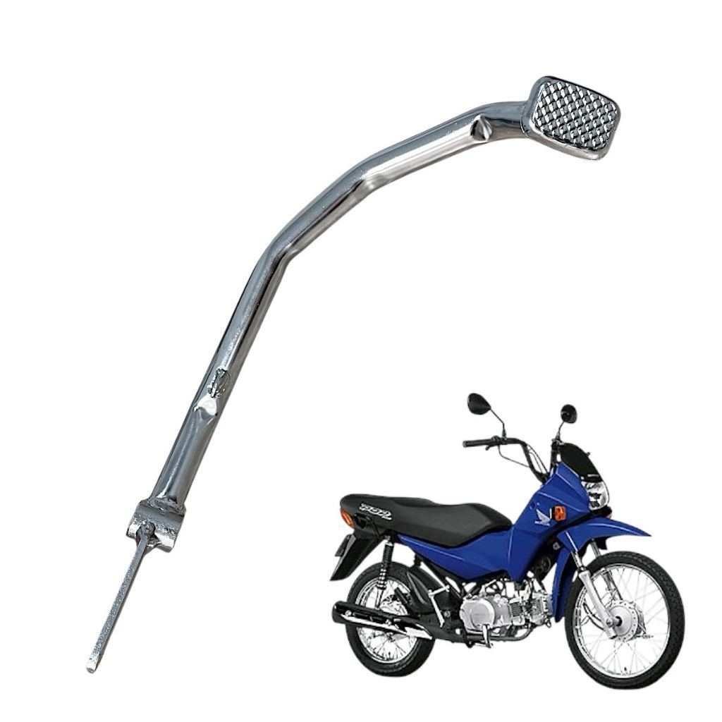Pedal De Freio Cromado Moto Honda Pop 100 2007 Até 2012 Completo