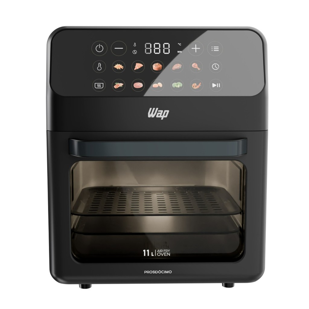 Air Fryer 11 em 1 Oven Digital Wap Waod4 Painel Touch 11l Fritadeira Elétrica 10 Receitas Pré-programadas