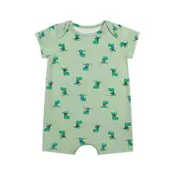 Macaquinho Bebê Menino Estampado Cotton Elian Verde