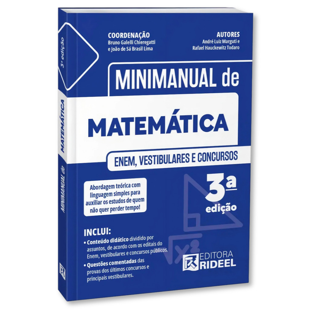 Imagem Minimanual de Matemática - Enem, vestibulares e concursos - Questões Comentadas