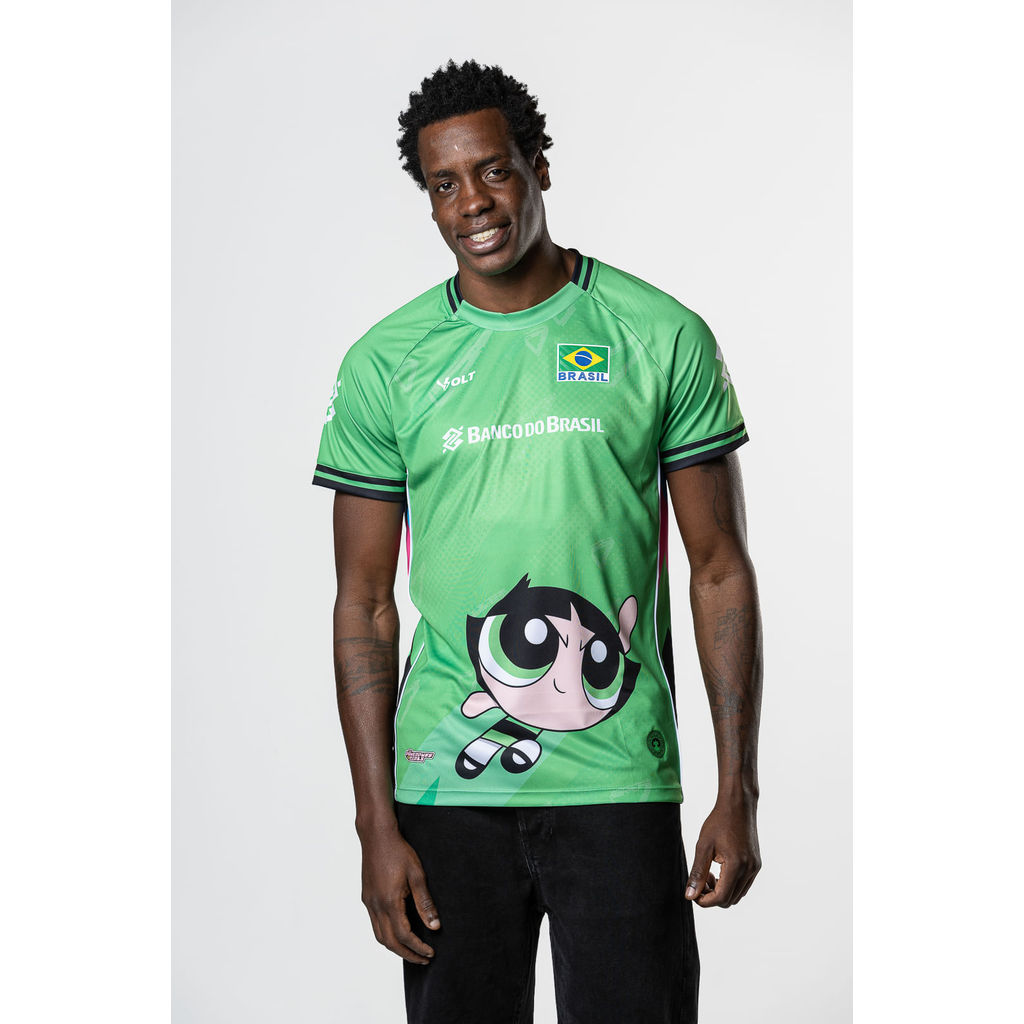 Camisa Docinho Meninas Superpoderosas 2026 Vôlei Brasil Masculina Volt
