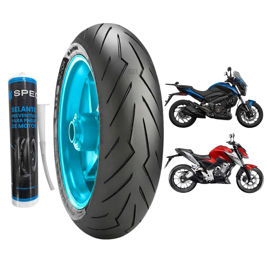 PNEU TRASEIRO 150/60R-17 DIABLO ROSSO 3 66H PIRELLI ORIGINAL Dominar 400 CB300F Ninja 400 Z400 G310R DUKE 250 + BRINDE