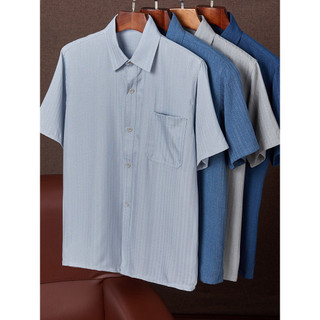 Verão pai roupas masculinas lapela camisa de manga curta meia-idade idoso pai roupas de verão 60 anos de idade 70 vovô c