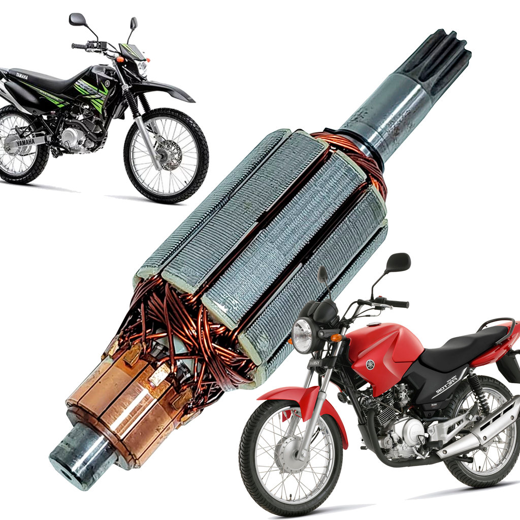 Induzido Motor Partida Ybr 125 2000 At 2008 Factor 125 2009 At 2016