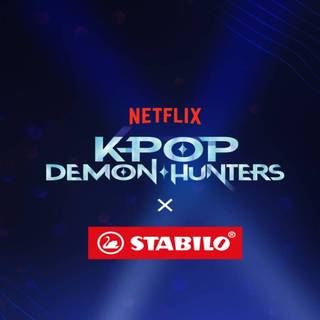 Caneta hidrográfica Fine Point 88/3-03 K-Pop Demon Hunters estojo com 3 unidades Stabilo