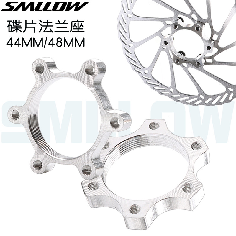 Pastilha de freio a disco de Flange de disco de bicicleta, adaptador rotativo modificado com rosca de 6 furos, Base de d