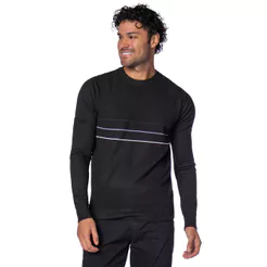 Suéter Masculino Gangster Texturizado Linhas Preto