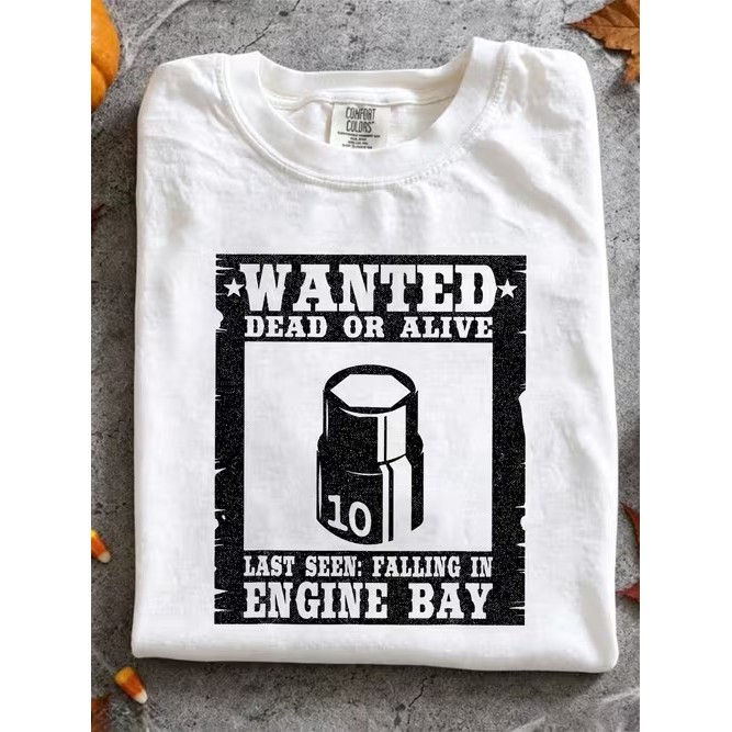Camiseta Estampada Divertida Estilosa Confortável Premium Uso Casual Moda Tendência Verão Tema Mecânico