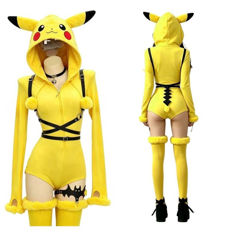 Cos traje Pikachu cosplay traje Halloween traje de papel bidimensional
