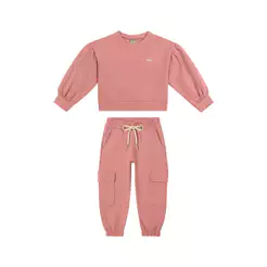 Conjunto Infantil Menina Cargo Ampla Colorittá Rosa