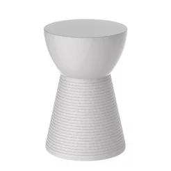 Banqueta Baixa Polipropileno sem Encosto Sili Branco Branco