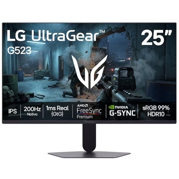 Monitor Gamer LG 25" FHD UltraGear 200Hz 1ms 25G523B-B