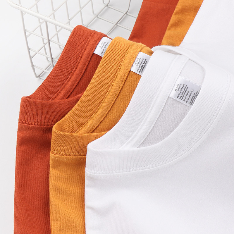 250g algodão pesado camiseta de manga comprida das mulheres dos homens cor sólida solta primavera outono moletom em torn